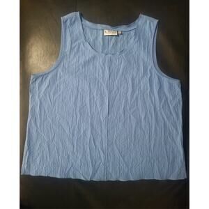 Habitat Clothes To Live In Sleeveless Textured Top Womens XL Chic Subtle Layered